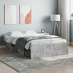 Maison Chic Lit adulte - Lit simple Cadre de lit,Structure du lit Contemporain gris béton 120x190 cm petit double -MN29737