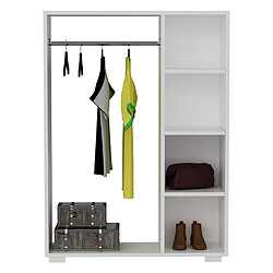 Avis Helloshop26 Armoire avec 4 compartiments de stockage 123 x 90 x 30 cm blanc 03_0006359