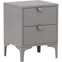 Venture Home Table de chevet 2 tiroirs Piring gris clair.