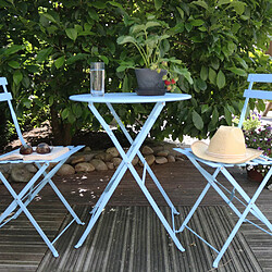 Esschert Design Salon de jardin bistrot nuances de bleu.