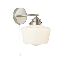 Searchlight Applique murale School Acier Argent satiné Matériau : AcierColoris : Argent satinéNombre d'ampoules : 1Type d'ampoule : E27Puissance max par ampoule (W) : 40Ampoules incluses : NonIP : 44Hauteur en Cm : 22.5Larg