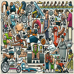 Puzzle Large format: Athletic Fit 750 elements