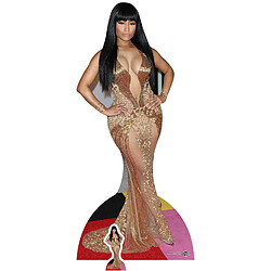 Star Cutouts Figurine en carton taille reelle Nicky Minaj (robe d'or) 158cm