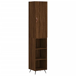 vidaXL Buffet haut Chêne marron 34,5x34x180 cm Bois d'ingénierie