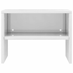 Acheter Maison Chic Table de chevet,Table de nuit,Table d'appoint pour salon Blanc brillant 40 x 30 x 30 cm Aggloméré -MN88879