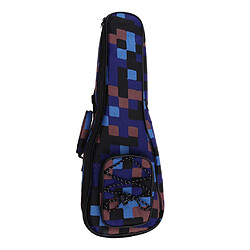 1 pièce 26 pouces Ukulele Guitare Gig Bag Uke Case Sac de transport Blue Grid support pour sac de ténor Ukulele