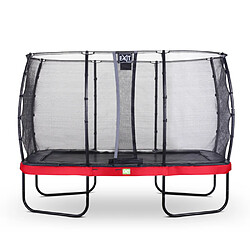 Trampoline EXIT Elegant Rectangulaire 214x366 Rouge + filet de securite Economy