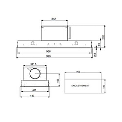 Hotte de plafond 100cm 754m3/h 70db inox - 5777308 - FABER