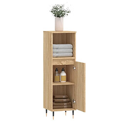 Avis vidaXL Armoire salle de bain chêne sonoma 30x30x100 cm