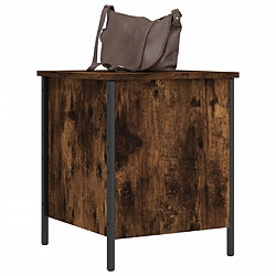 Acheter Maison Chic Banc de rangement | Meuble de rangement d'Entrée | Coffres d'Intérieur chêne fumé 40x42,5x50 cm bois d'ingénierie -MN55604