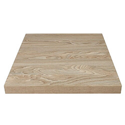 Plateau de Table Carré 600mm Effet Bois Clair - Bolero 