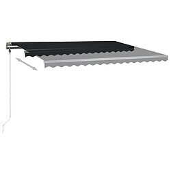 Acheter vidaXL Auvent manuel rétractable avec LED 400x350 cm Anthracite