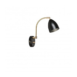 Luminaire Center Applique murale DELUXE en Métal et Noir/Laiton Diamètre 9,8 Cm