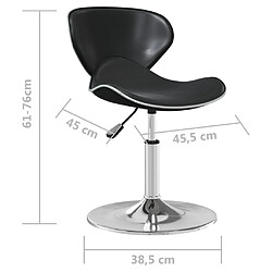 vidaXL Chaise de salle à manger Noir Similicuir pas cher