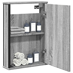 vidaXL Armoire à miroir de salle de bain sonoma gris bois d’ingénierie