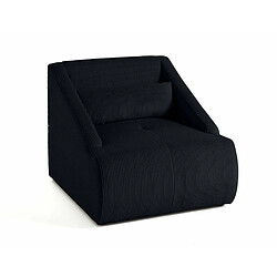 Lisa Design Onyx - fauteuil - en velours côtelé Onyx - fauteuil - en velours côtelé - Noir