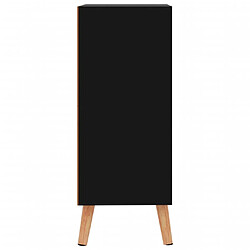 Avis vidaXL Buffet noir brillant 60x30x72 cm bois d'ingénierie