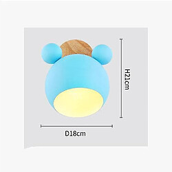 Avis Universal Applique murale nordique aluminium mickey hills chambre d'enfant allume lampe murale moderne pour l'intérieur luminaire e27 luminaire créatif (bleu)