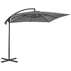 vidaXL Parasol de jardin en porte-à-faux avec mât en acier anthracite