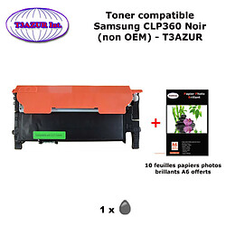 Toner générique CLP-360 Bk pour Samsung XPress SL-C410 SL-C410W SL-C460FW SL-C467W Noir imprimante+10f A6 brillantes-T3AZUR 