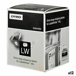 Rouleau d'Étiquettes Dymo LW 4XL Noir/Blanc 104 x 159 mm (12 Unités)