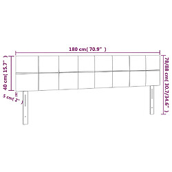 vidaXL Têtes de lit 2 pcs Vert foncé 90x5x78/88 cm Velours pas cher