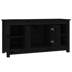 Acheter Maison Chic Meuble TV scandinave - Banc TV pour salon Noir 103x36,5x52 cm Bois de pin massif -MN75597