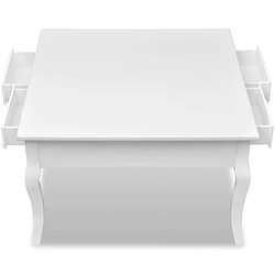 Acheter vidaXL Table basse avec 4 tiroirs Blanc