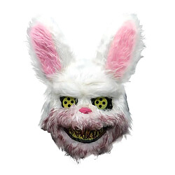 Universal Jeu de rôle masque épineux masque diabolique lapin sanglant pour Halloween - masque Hall.(blanche) 