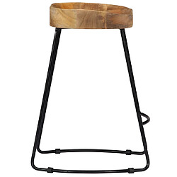 Acheter vidaXL Tabourets de bar Gavin lot de 2 bois de manguier solide