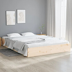 Maison Chic Lit Moderne Chambre - Cadre/structure de lit pour adulte bois massif 180x200 cm super king -MN81169