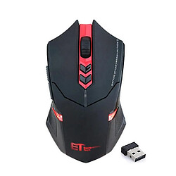 Universal Souris sans fil pour ordinateur portable (rouge et noir)