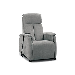 SPAZIO RELAX Fauteuil Relaxation Asia 78 cm 2 moteurs tissu marvel gris 