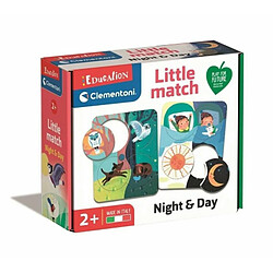 Clementoni- Education-Little Match-Jour et Nuit-12 Mini Puzzle, Jeu éducatif 2 Ans, activités manuelles Enfants, matériaux 100% recyclés, fabriqué en Italie, 16716, Multicolour, Medium 