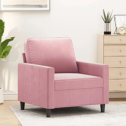 vidaXL Fauteuil Rose 60 cm Velours