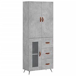 Maison Chic Buffet,Meuble de Rangement,commode pour salon,Cuisine Gris béton 69,5x34x180 cm Bois d'ingénierie -MN22100