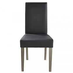 Dansmamaison Duo de chaise en simili cuir gris - ROYAN