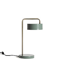 Vente-Unique Lampe à poser style vintage - Métal - H. 40 cm - Vert olive et doré - OTILIE 