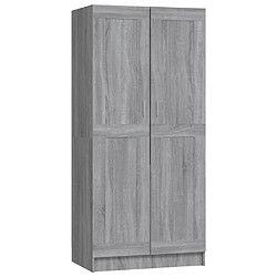 vidaXL Garde-robe Sonoma gris 82,5x51,5x180 cm Bois d'ingénierie