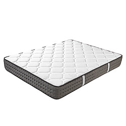 Visiodirect Matelas réversible ANYA en mousse 3D avec face été/ hiver, mémoire de forme, indépendance du couchage 