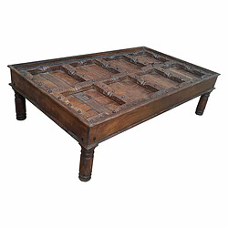 Table Basse Alexandra House Living Marron Bois Recyclé 100 x 47 x 170 cm 