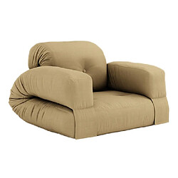 Inside 75 Fauteuil futon convertible HIPPO CHAIR couleur beige blé 