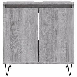 Avis vidaXL Armoire de bain sonoma gris 58x33x60 cm bois d'ingénierie