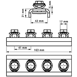 Assembleur de rail U WALRAVEN BIS RapidStrut G2 (BUP1000) - 162 mm - 665885421