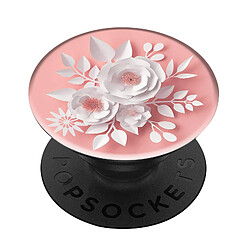 PopGrip Smartphone Maintien Support Vidéo Design Fleur PopSockets Rose et Blanc