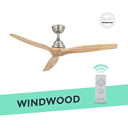 Ikohs WINDWOOD NICKEL - Ventilateur de Plafond Ultra-silencieux