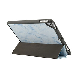 Acheter Wewoo Smart Cover Étui à rabat horizontal en motif de marbre pour iPad 9.7 2018, avec trois fentes supports & stylos pliants bleu