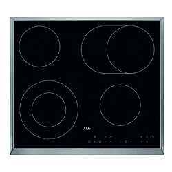 AEG HK 634060 x B Plaque électriques/Verre/Céramique/57,6 cm plus de Zone de cercle/ankoch automatique/Acier inoxydable