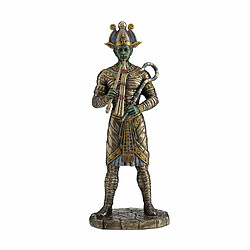 Signee Statuette Dieu Egyptien Osiris en résine aspect bronze