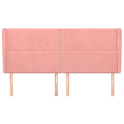 Avis Maison Chic Tête de lit scandinave avec oreilles,meuble de chambre Rose 183x23x118/128 cm Velours -MN17380